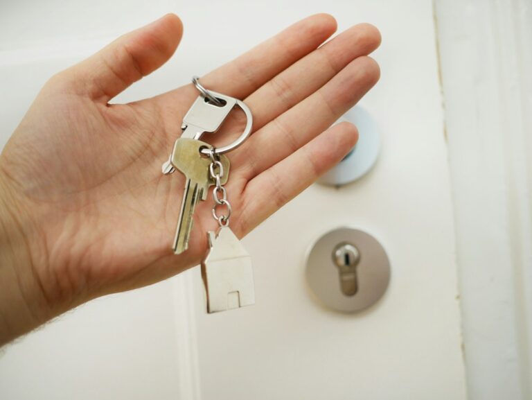 Apartment key representing a renters insurance move to a new address