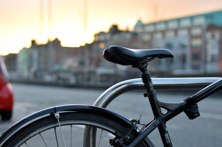 Bicycle rack outdoors