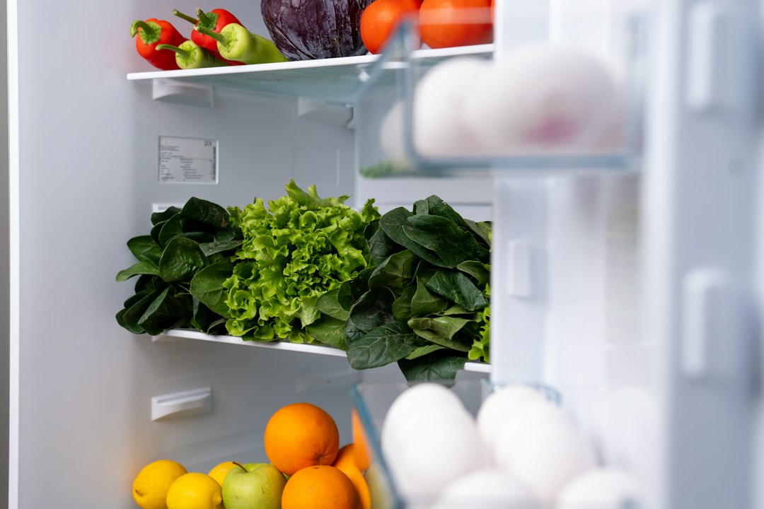 Fresh food stored inside a refrigerator