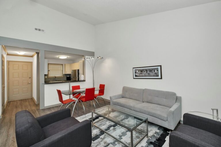 Apartment living room where a guest could be injured