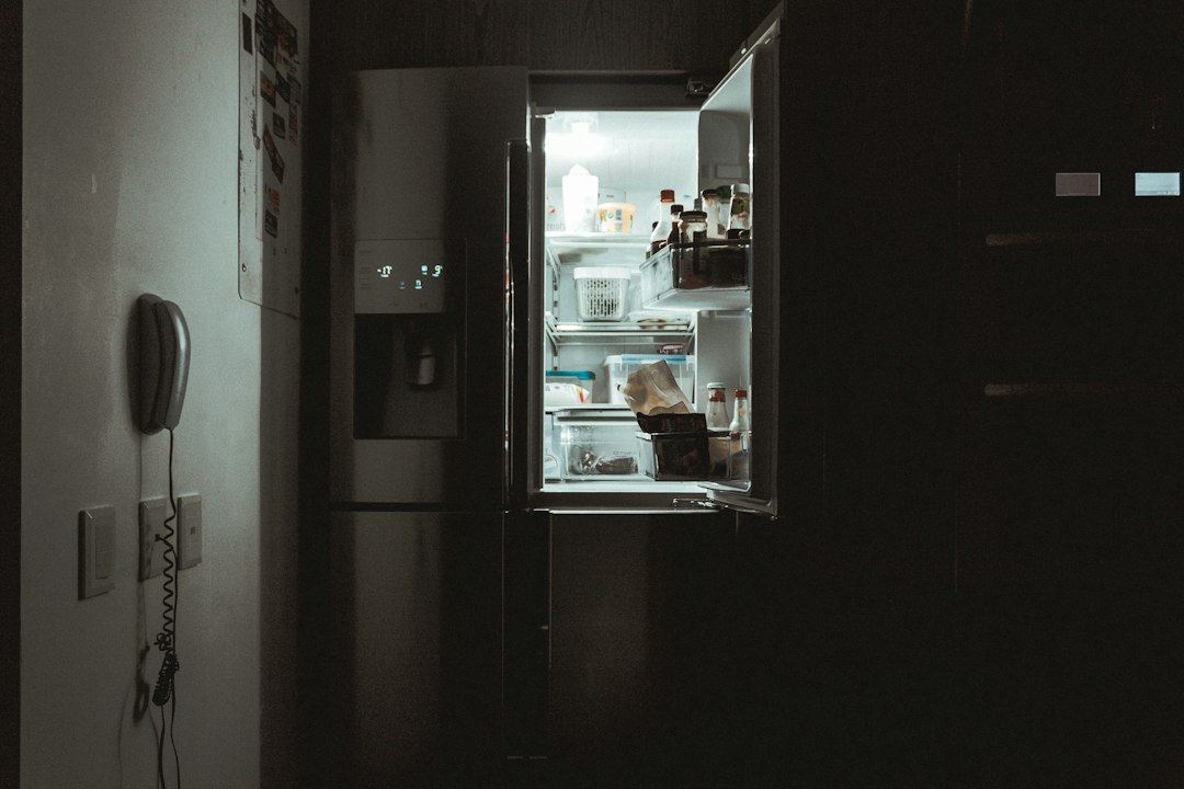 Refrigerator containing food during a power outage