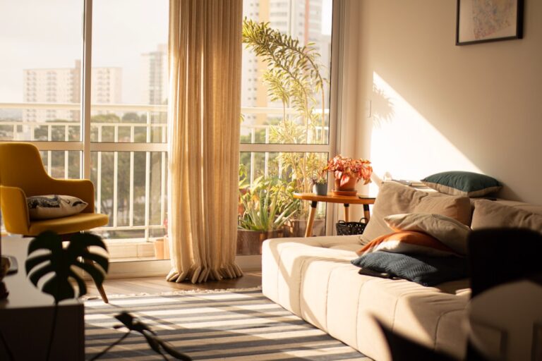 Sunlit apartment living room